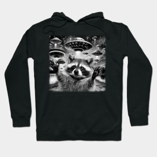 Raccoon Abduction Diaries Elevate Your Style with UFO Stories Hoodie